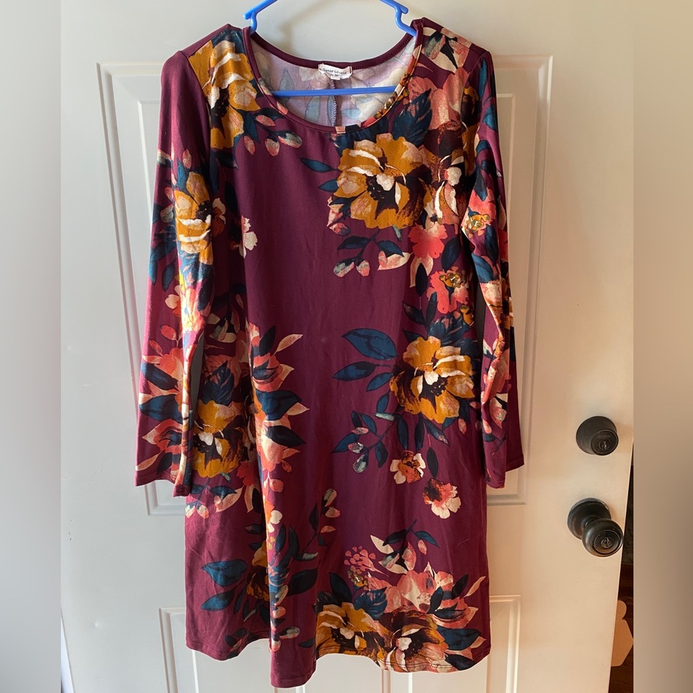 Long Sleeved Floral Dress